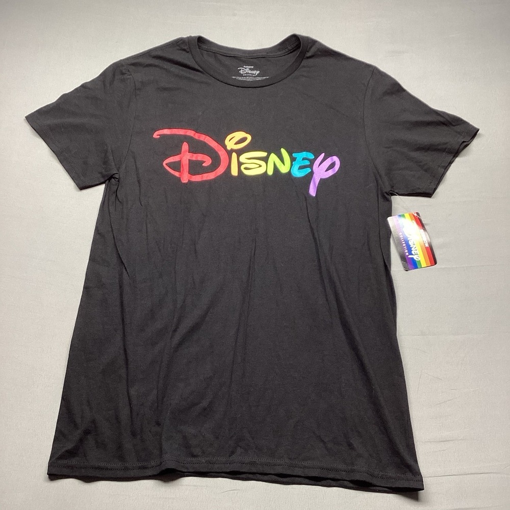 Disney Rainbow Collection T Shirt Size Medium Black Pride LGBTQ+